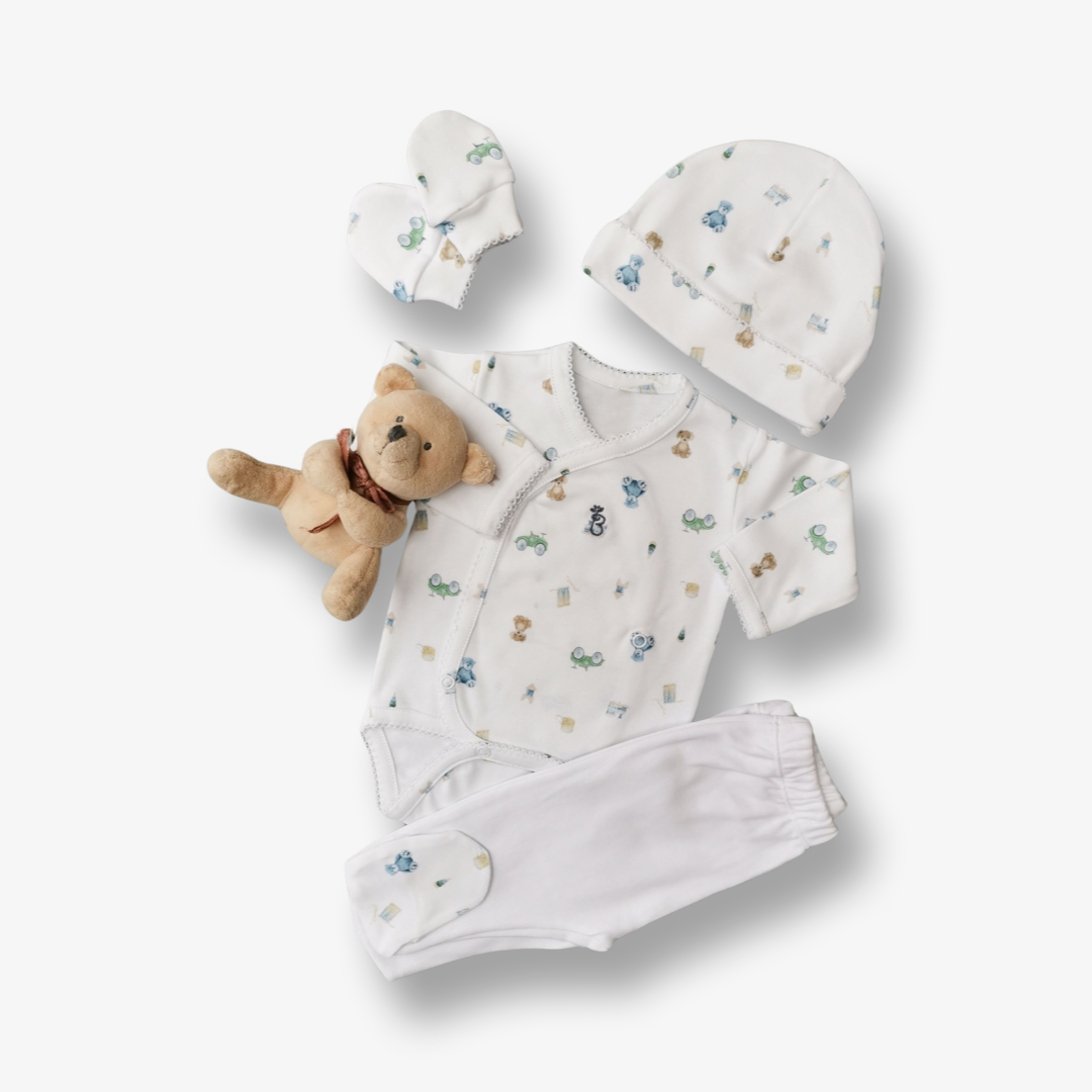 Ajuar hipoalergénico algodón pima 0 a 3 meses