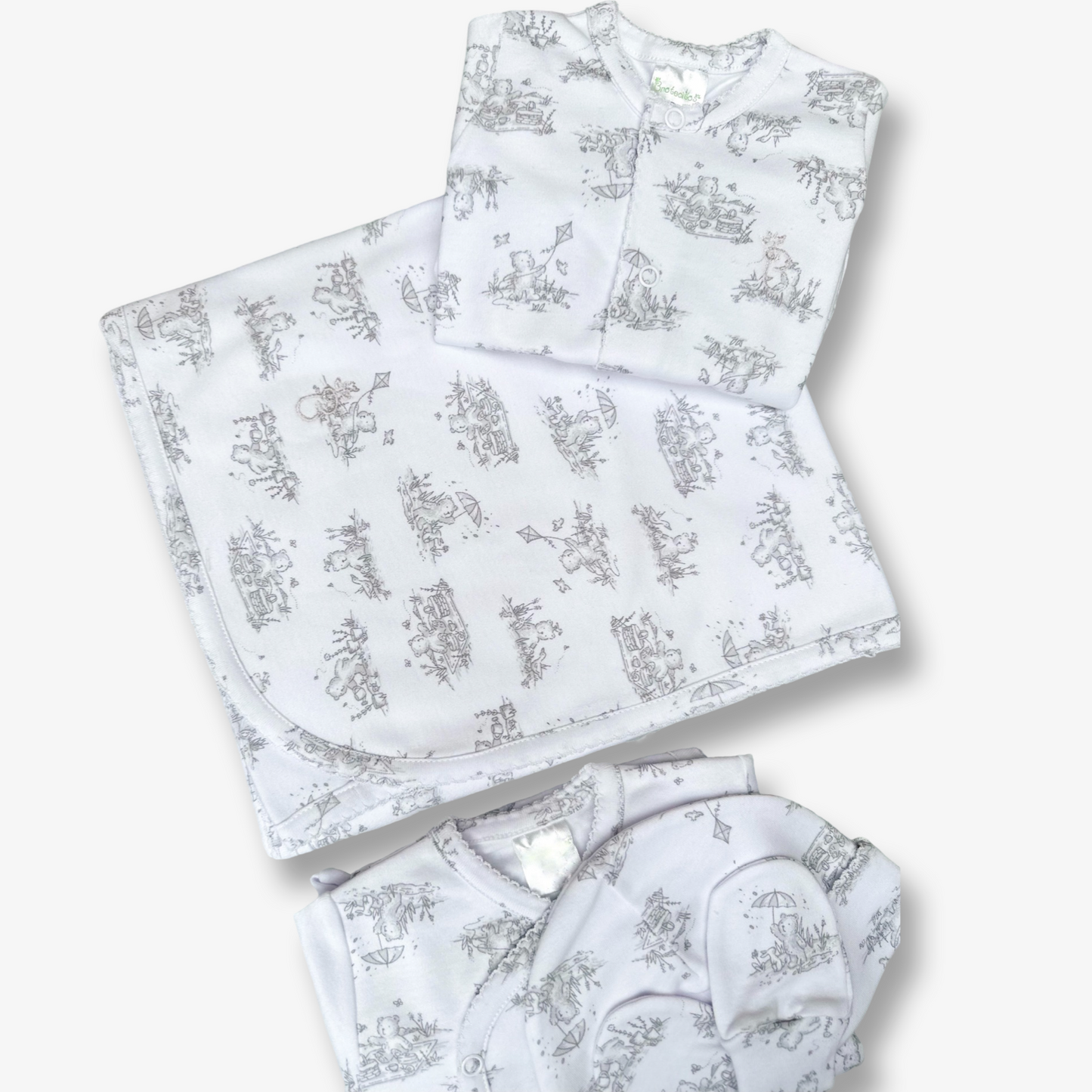 Enterito hipoalergénico en algodón pima 0 a 3 meses