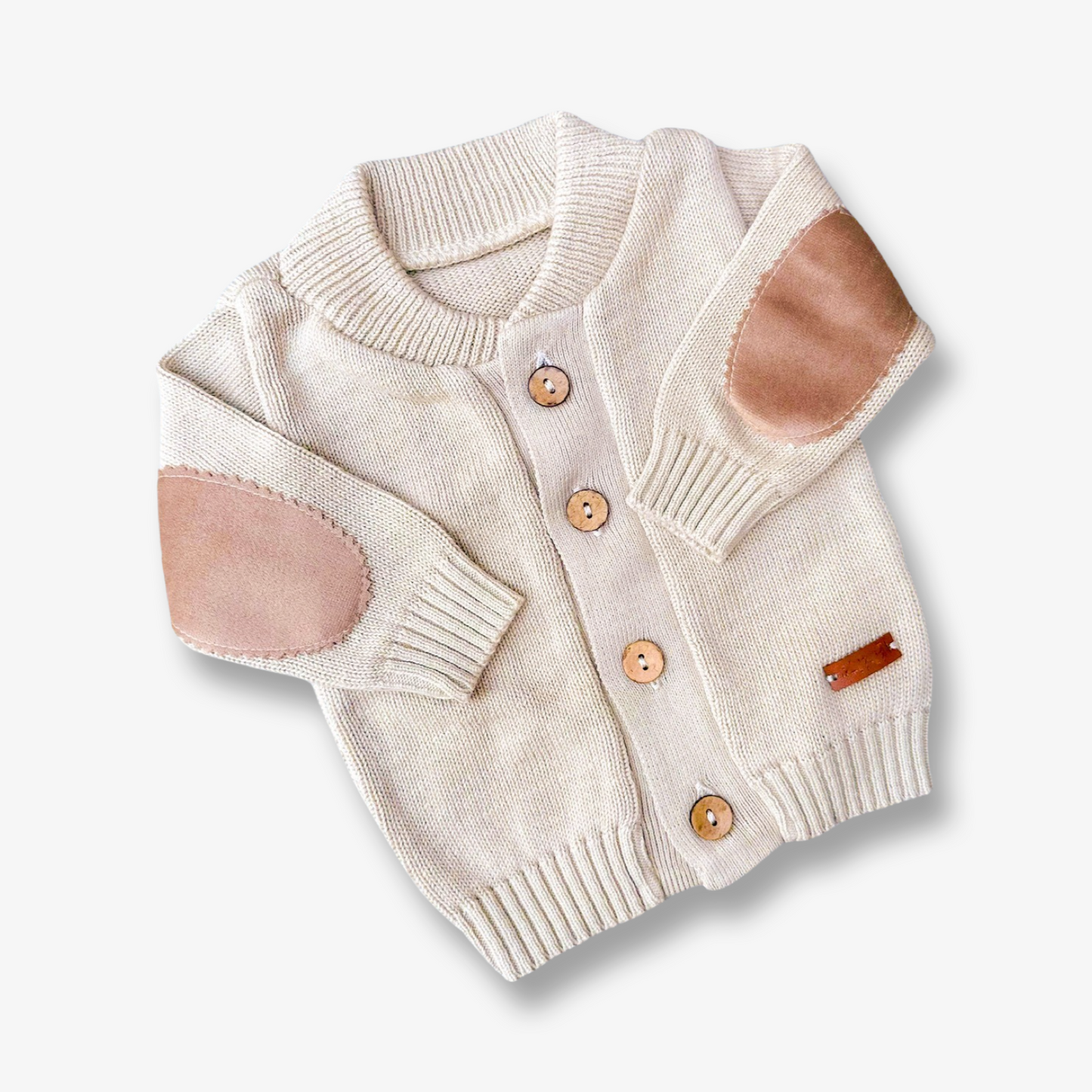Chaleco Román en hilo de algodón tono arena