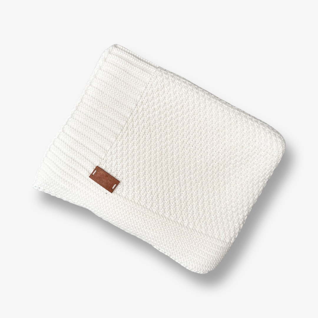 Manta tejida hipoalergénica punto arroz