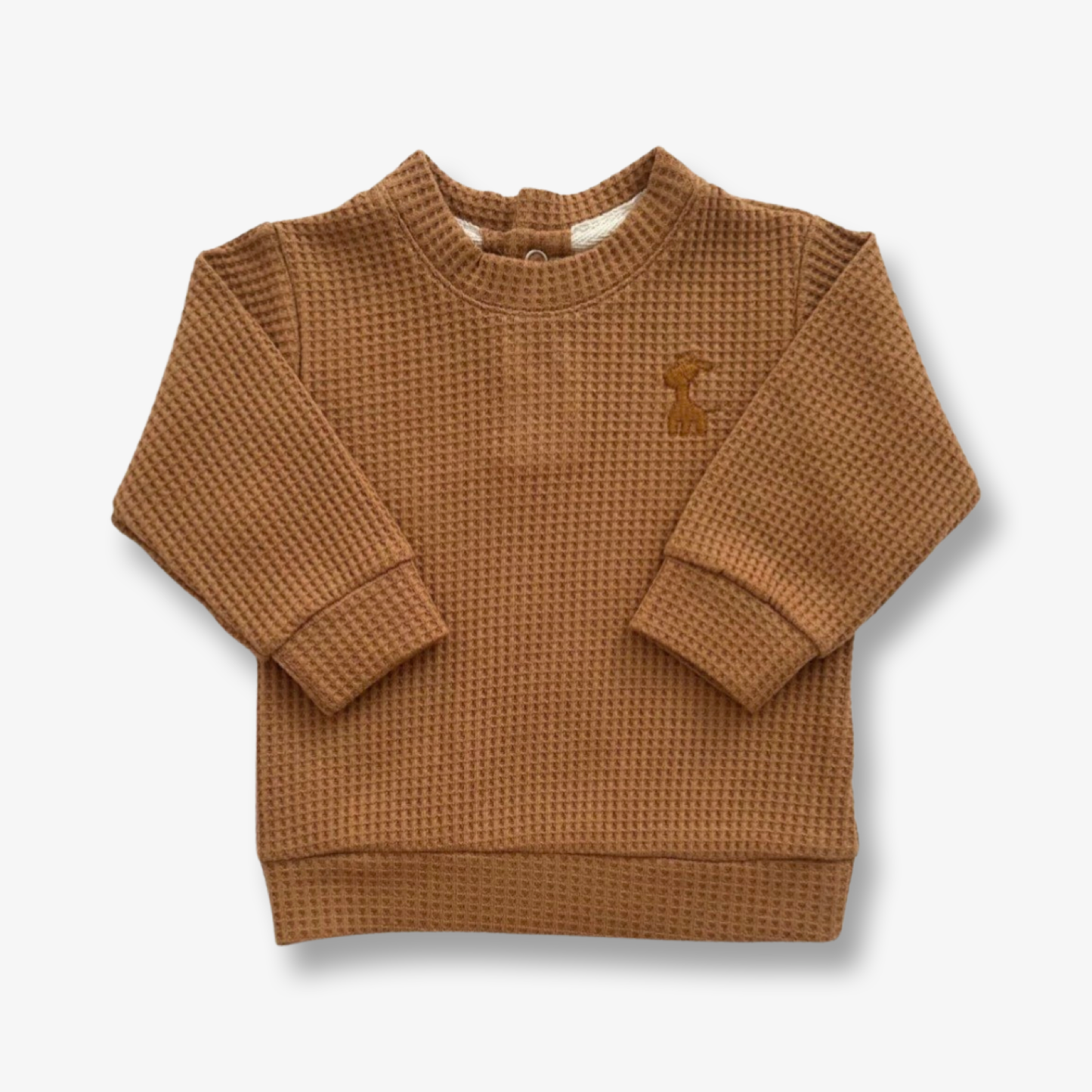 Polerón algodón panal tono Camel