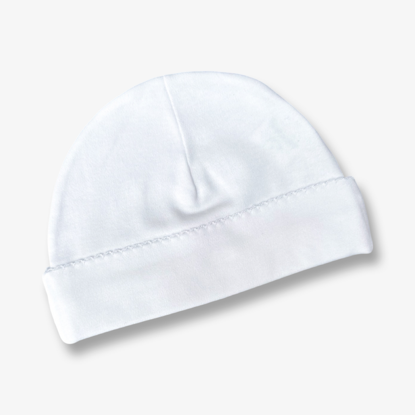 Gorro Blanco Hipoalergénico en Algodón Pima para recién nacido