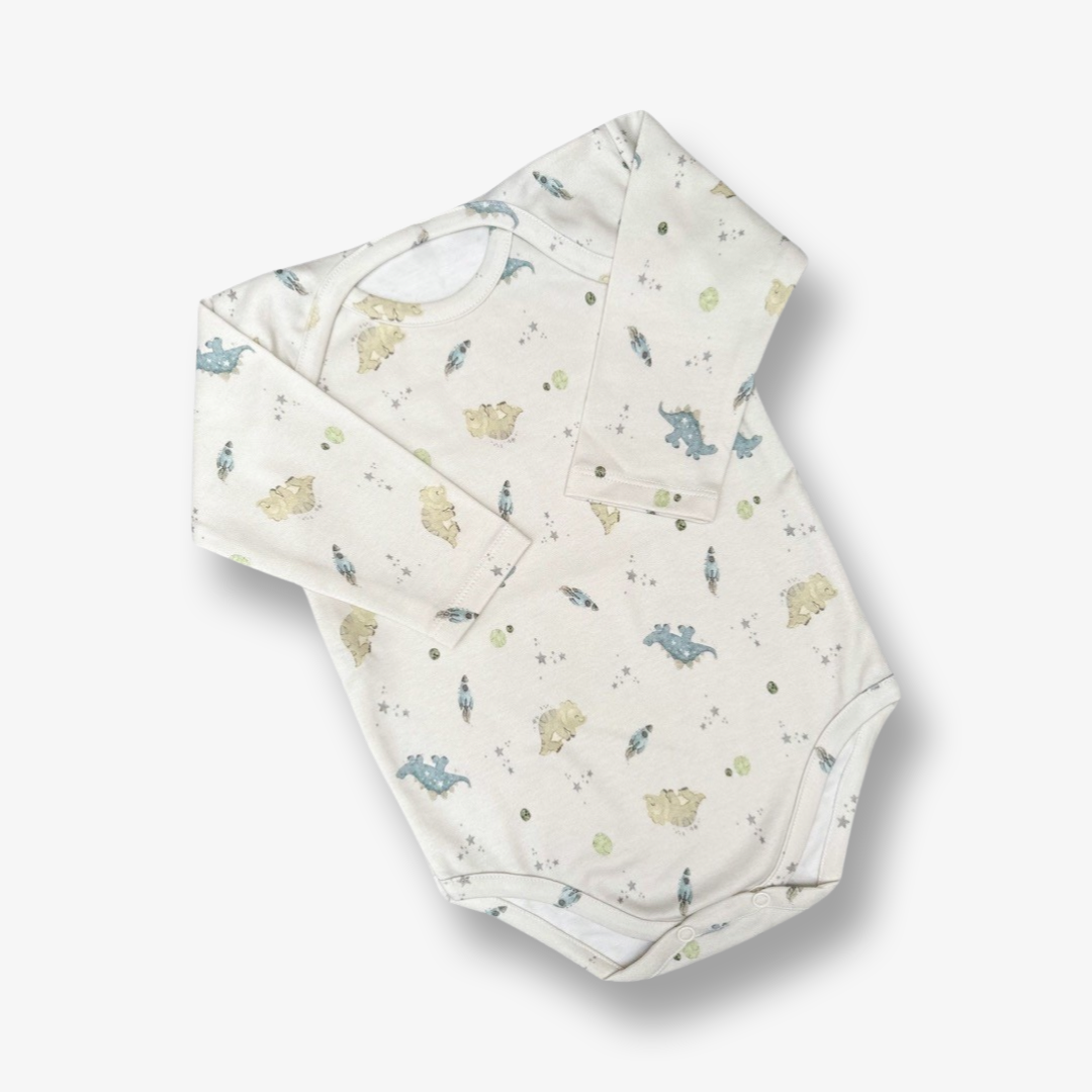 Body hipoalergénico en algodón Pima talla 9 a 12 meses