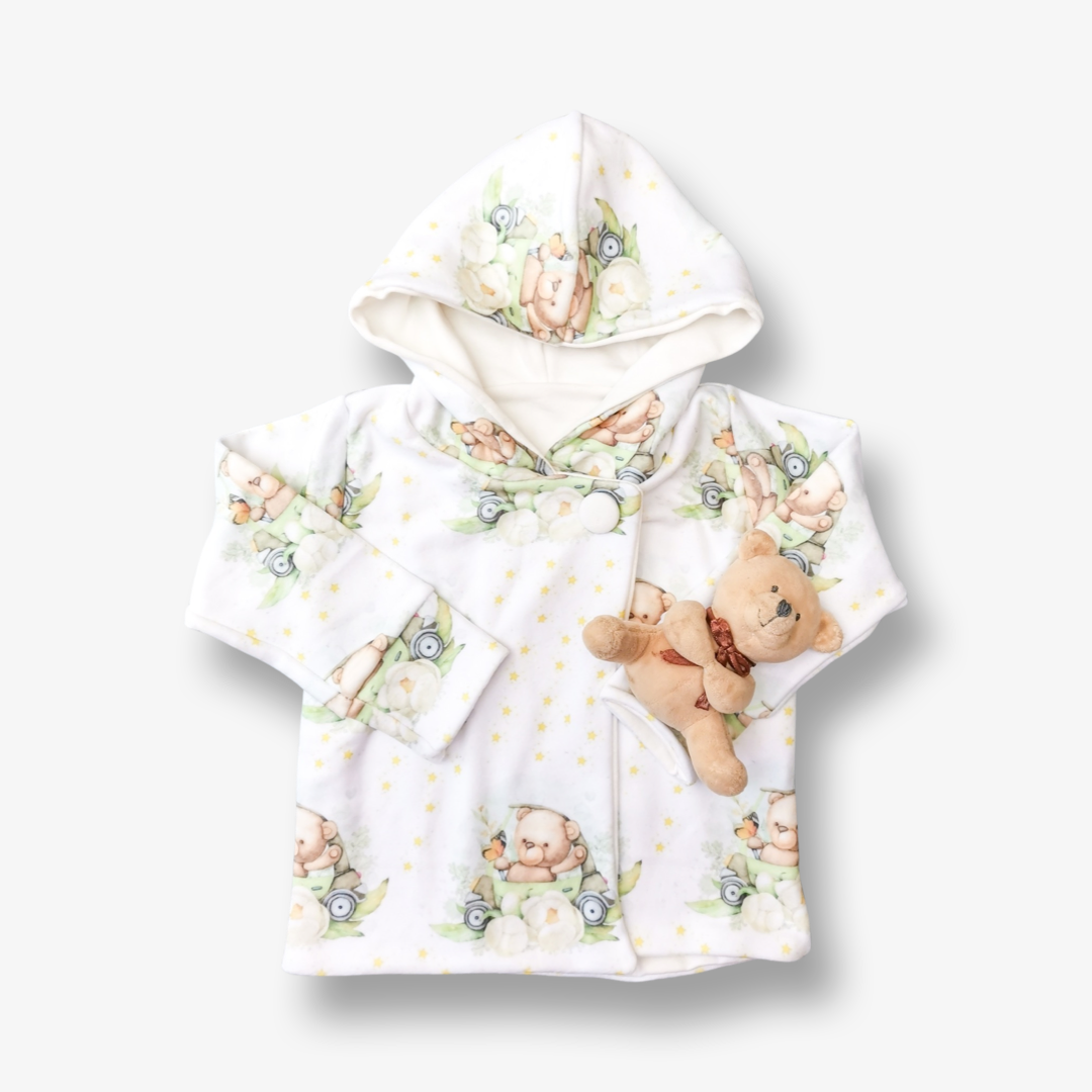 Chaqueta en Micropolar Ositos y Estrellas talla 18 a 24 meses