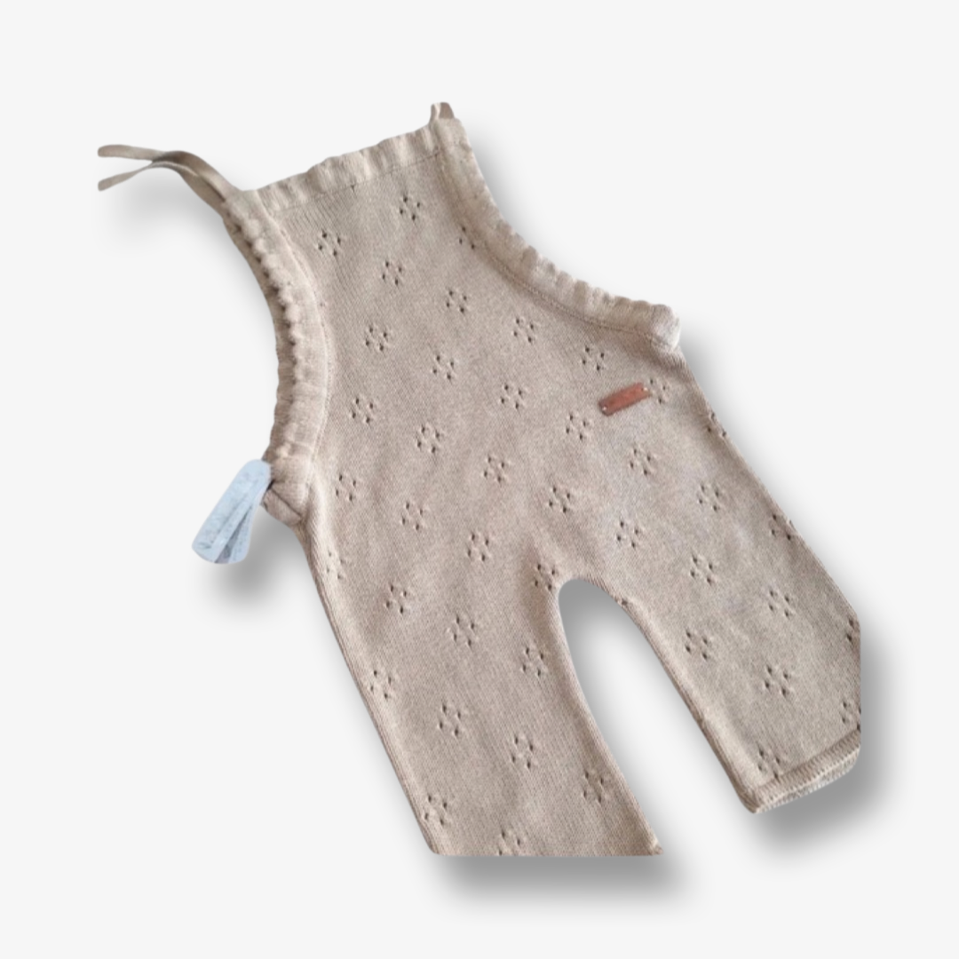 Jardinera en hilo de algodón en tono beige