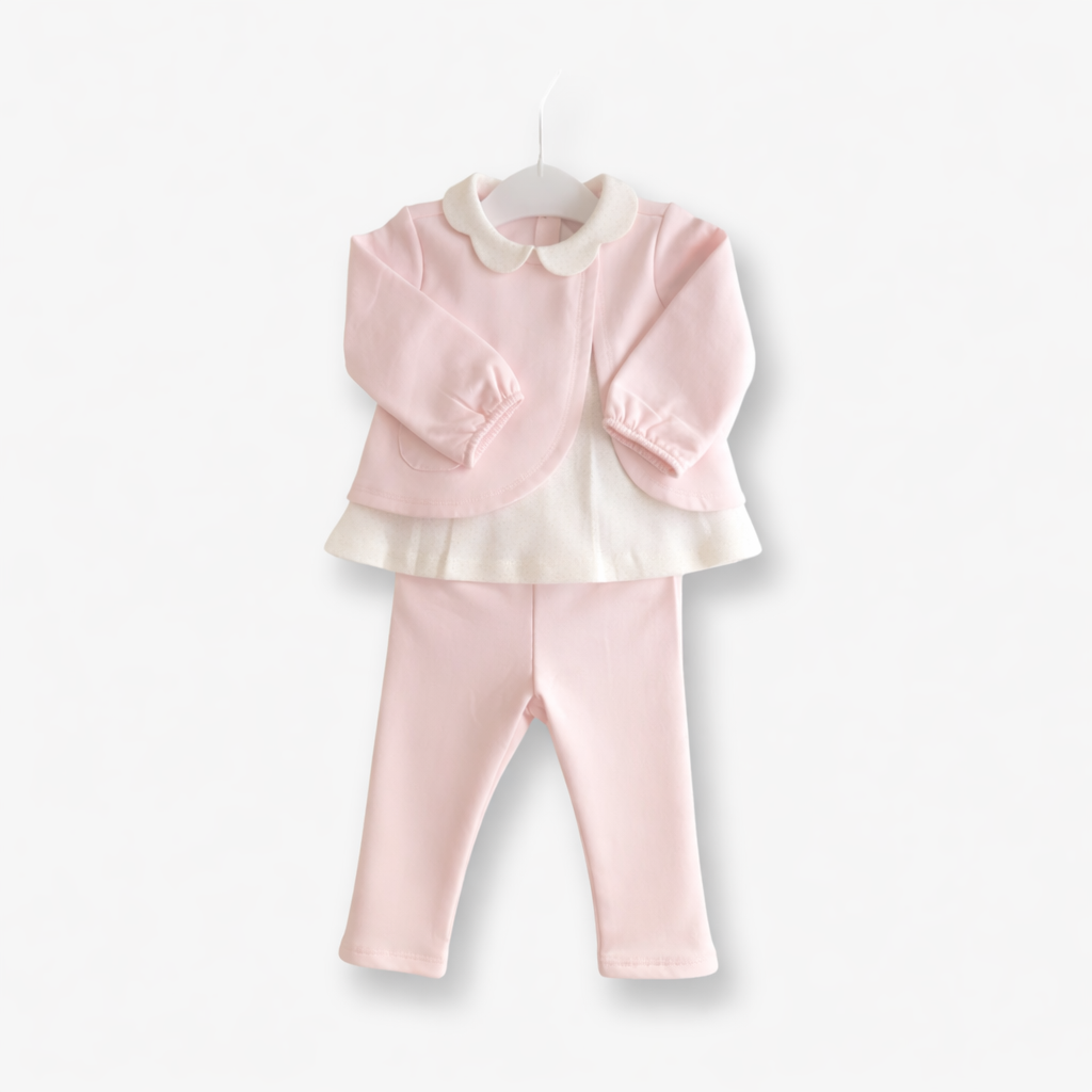 Conjunto 2 piezas Español tono rosa