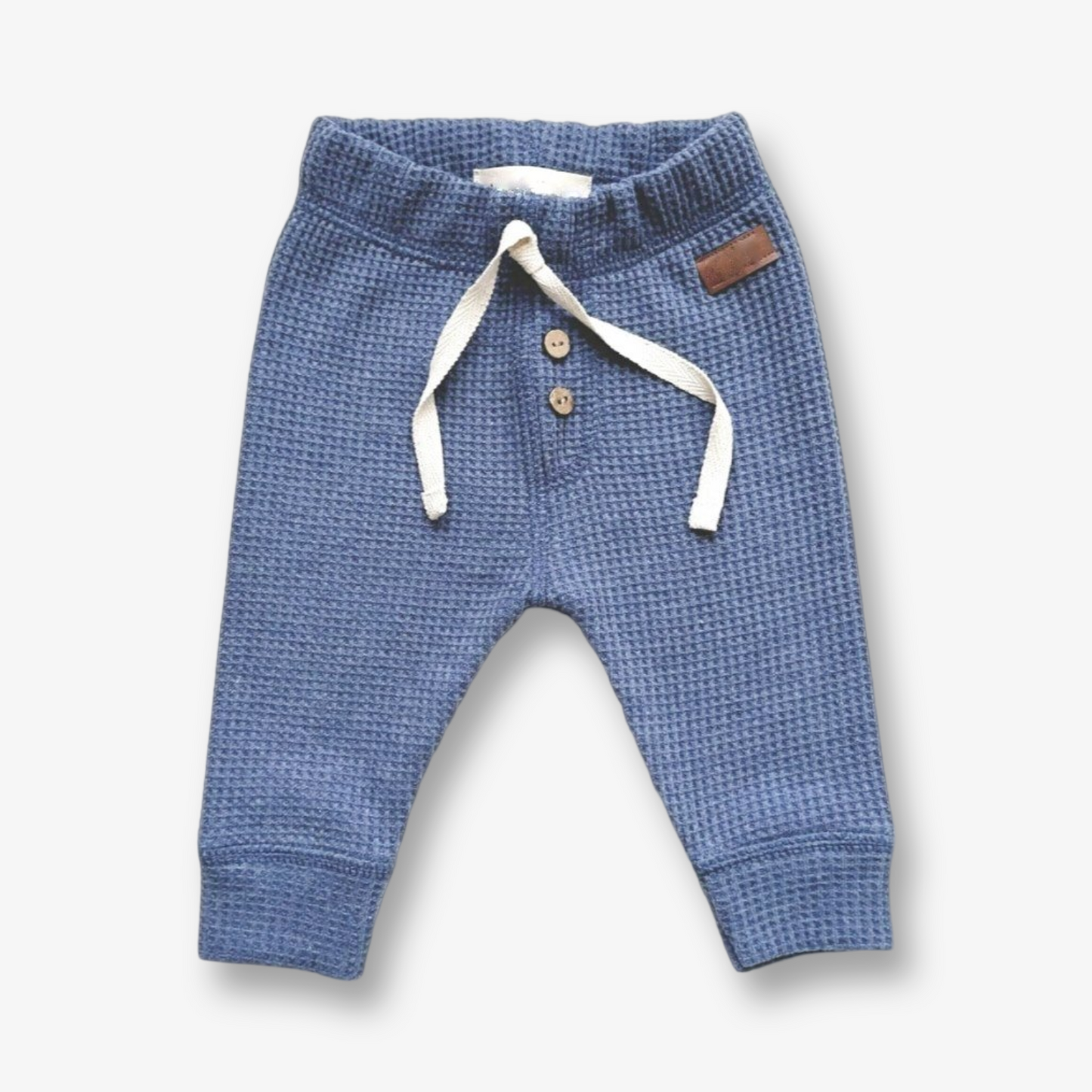 Pantalón en algodón panal en color azul