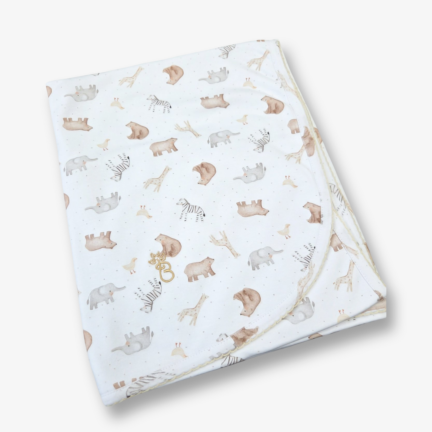 Manta recibidora hipoalergénica en algodón Pima Bosque