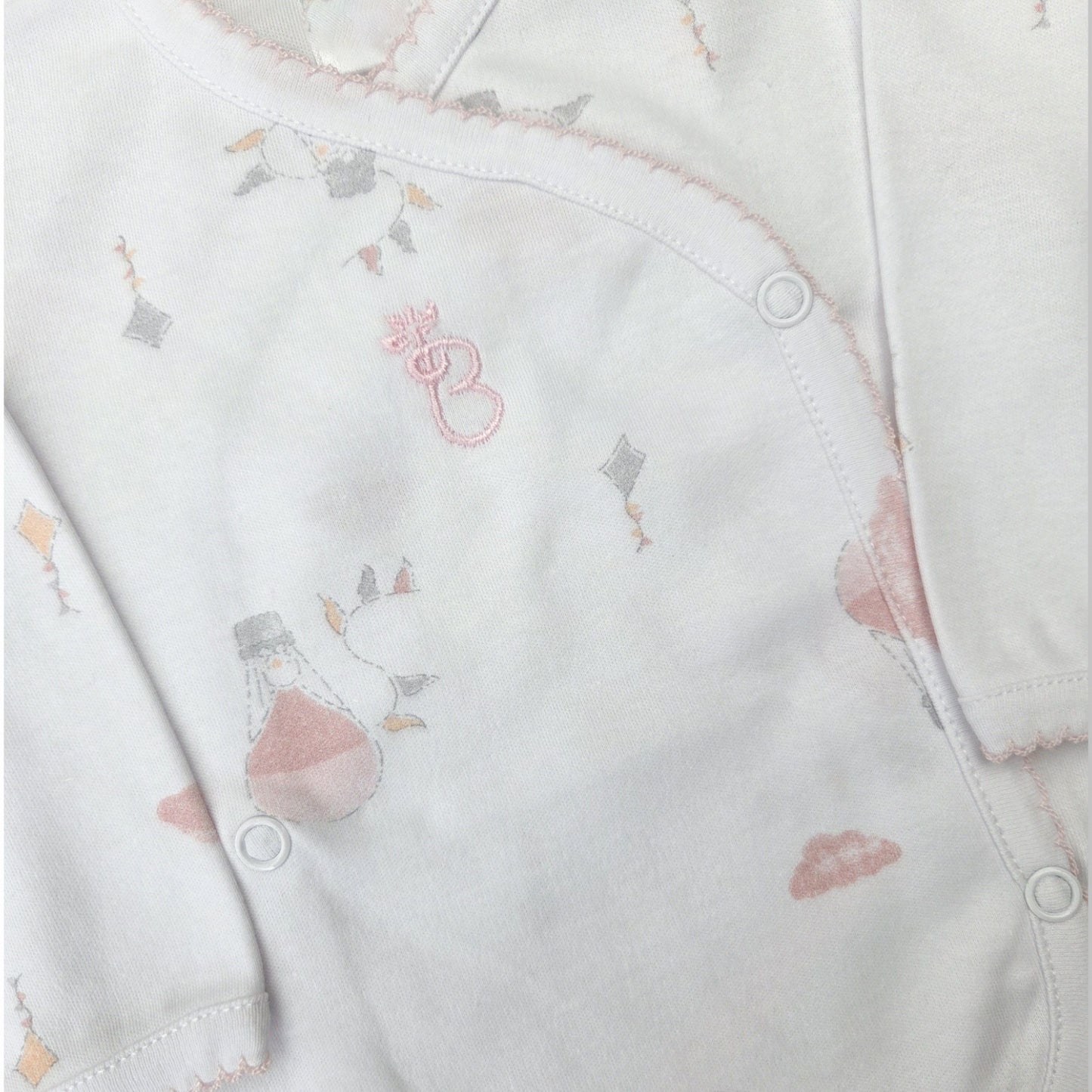 Body cruzado estampado hipoalergénico en algodón pima
