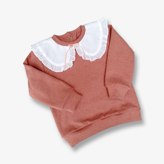 Polerón con Cuello tono Terracota