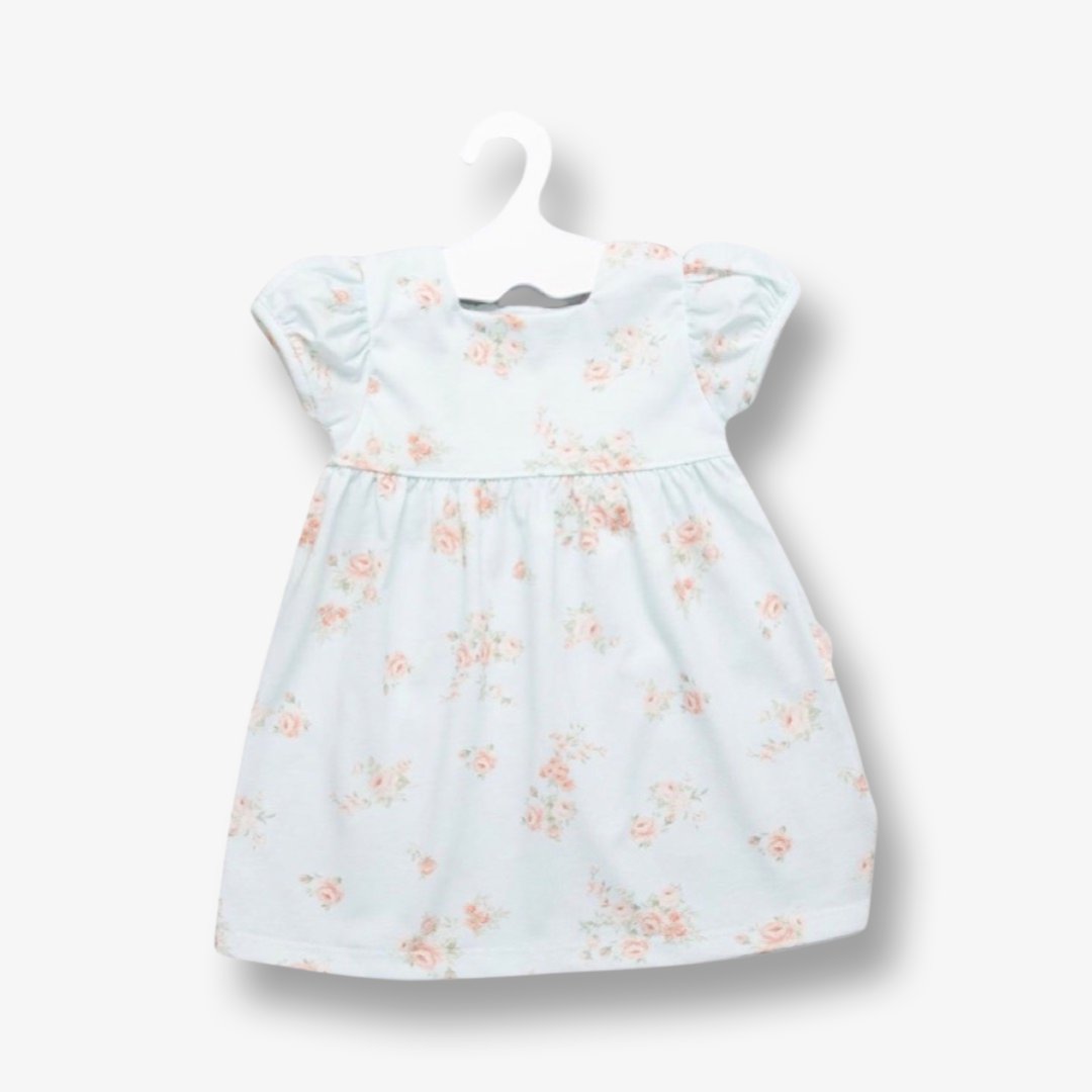 Vestido estampado flor durazno