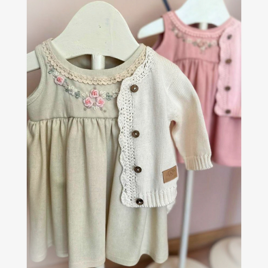 Vestido Lino Bordado a mano