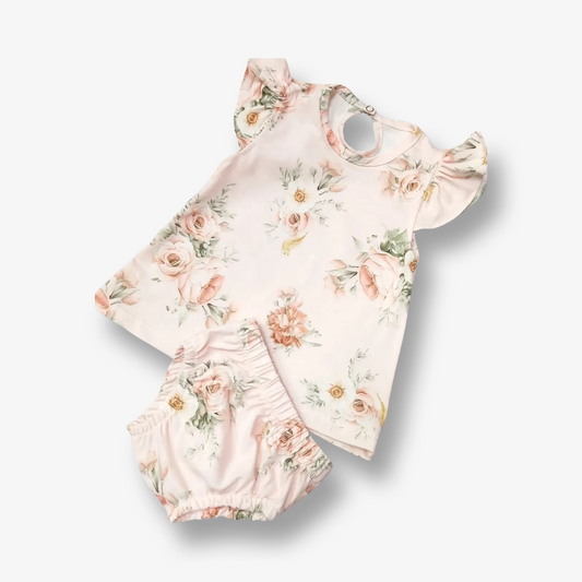 Conjunto vestido ensueño rosa