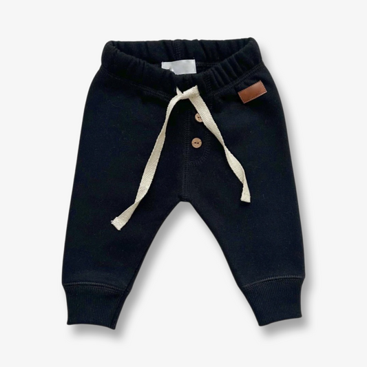 Pantalón afranelado en tono negro