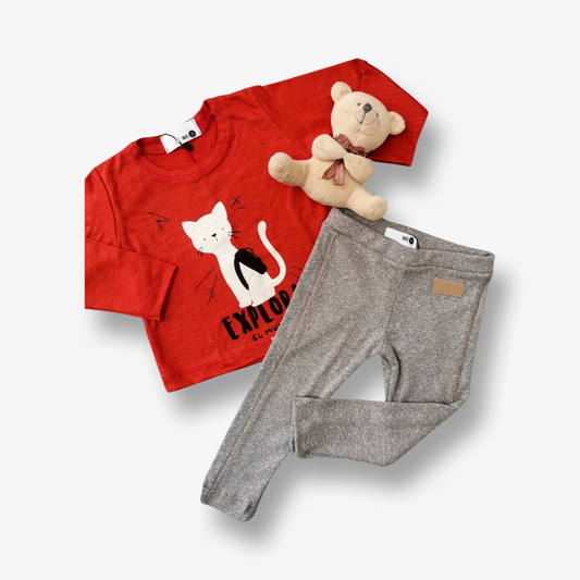 Polera estampada explora 18 a 24 meses