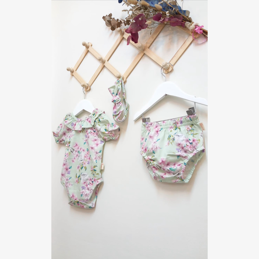 Conjunto Antonella tono Verde Agua
