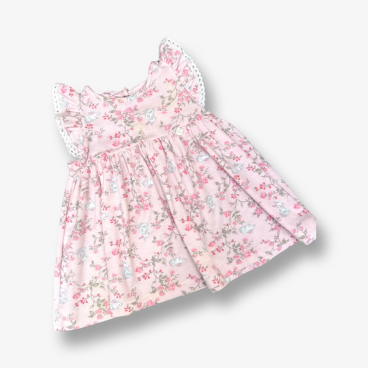 Vestido algodón con hombros en volados