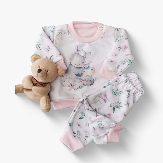 Conjunto Buzo Hipopótamo talla 12 a 18 meses