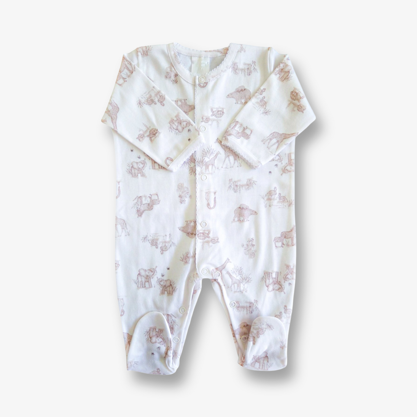 Enterito hipoalergénico en algodón pima talla 0 a 3 y 3 a 6 meses familia