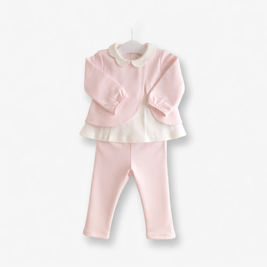 Conjunto 2 piezas Español tono rosa