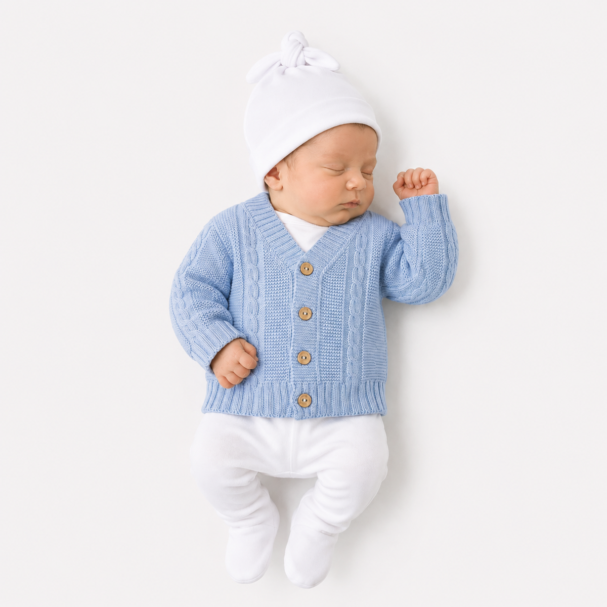 Chaleco Mateo Recién Nacido tono celeste