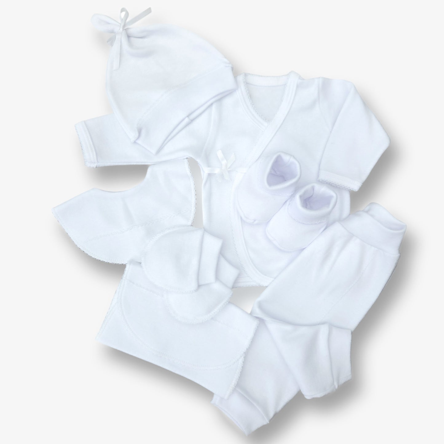 Ajuar 7 piezas algodón para recién nacido