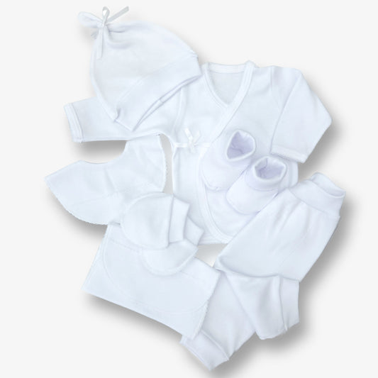 Ajuar 7 piezas algodón para recién nacido