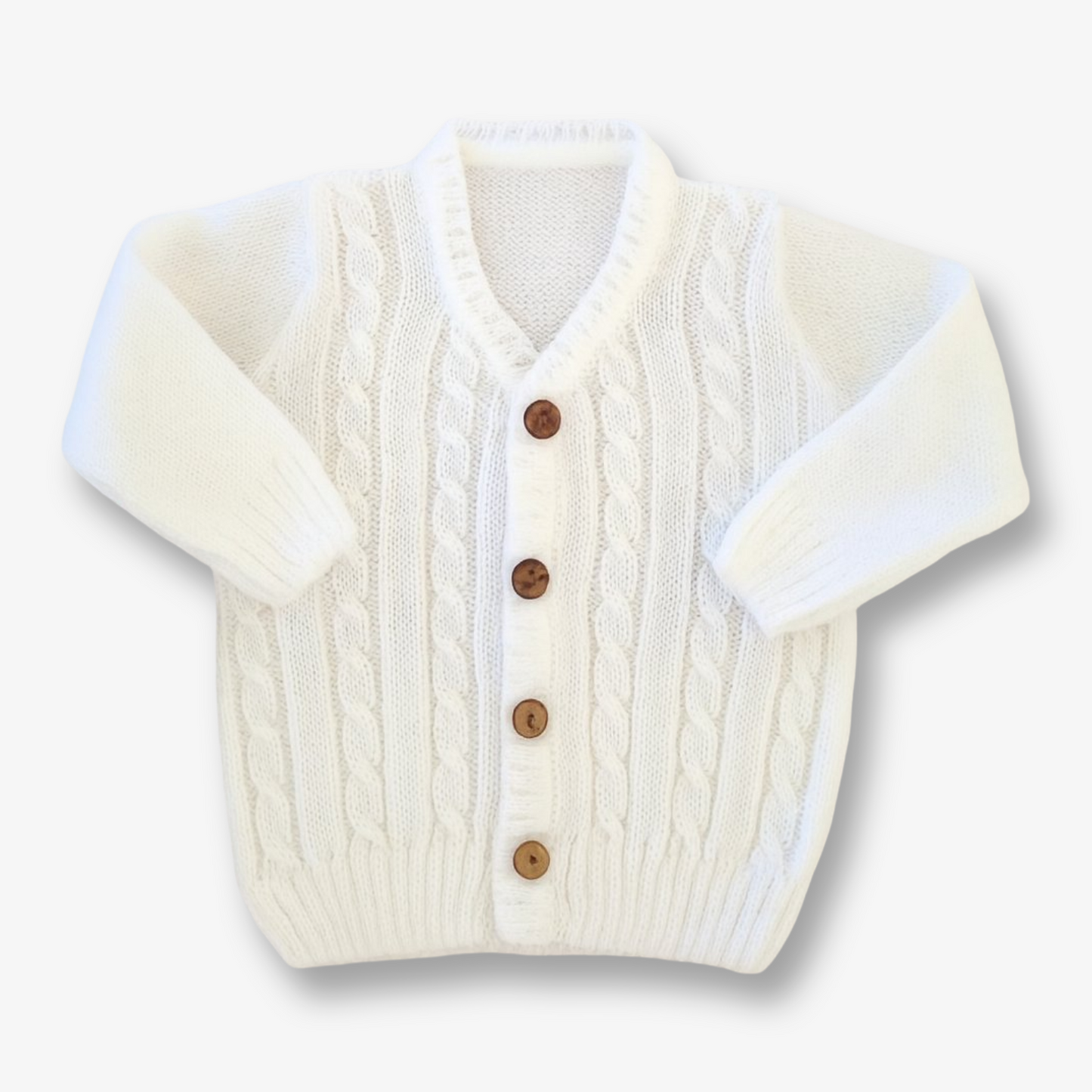 Chaleco Recien Nacido hipoalergénico blanco o crudo