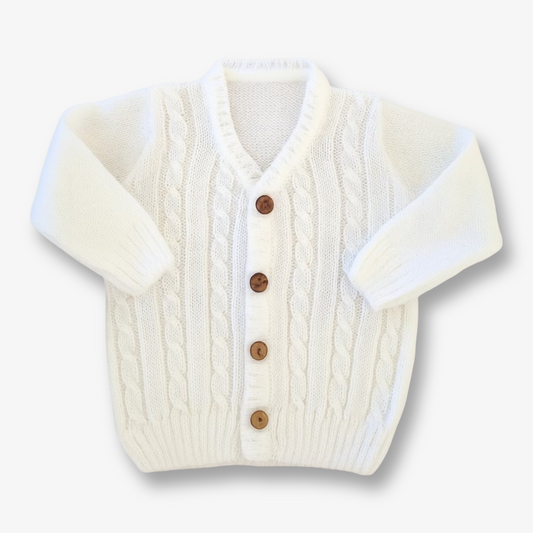 Chaleco Recien Nacido hipoalergénico blanco o crudo