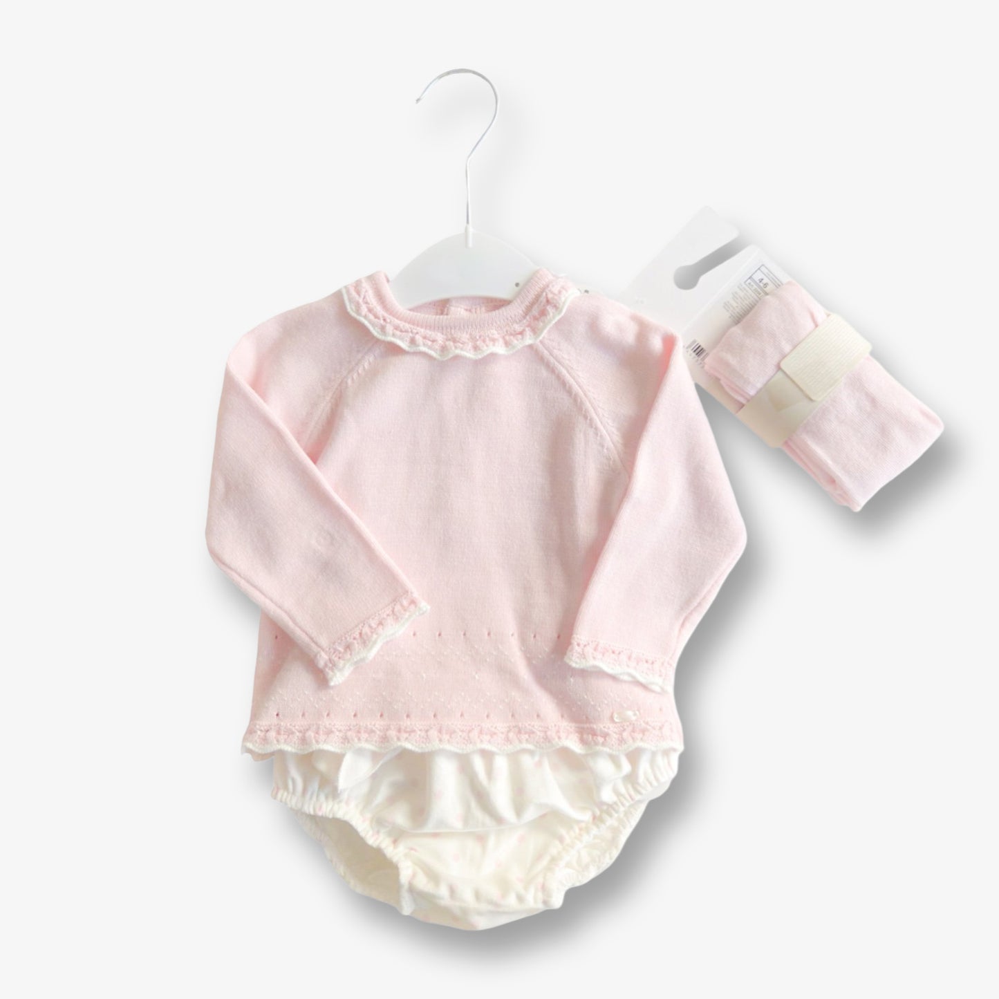 Conjunto 3 piezas Español, tono rosa, pocas unidades.