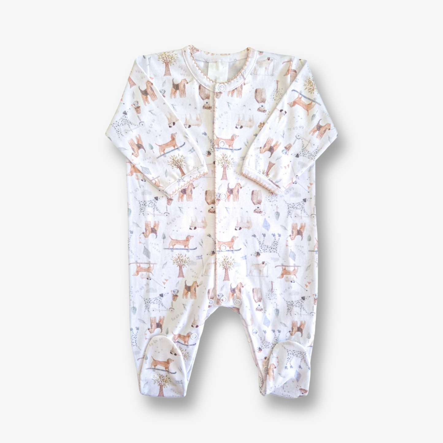 Enterito hipoalergénico en algodón pima talla 0 a 3 y 3 a 6 meses