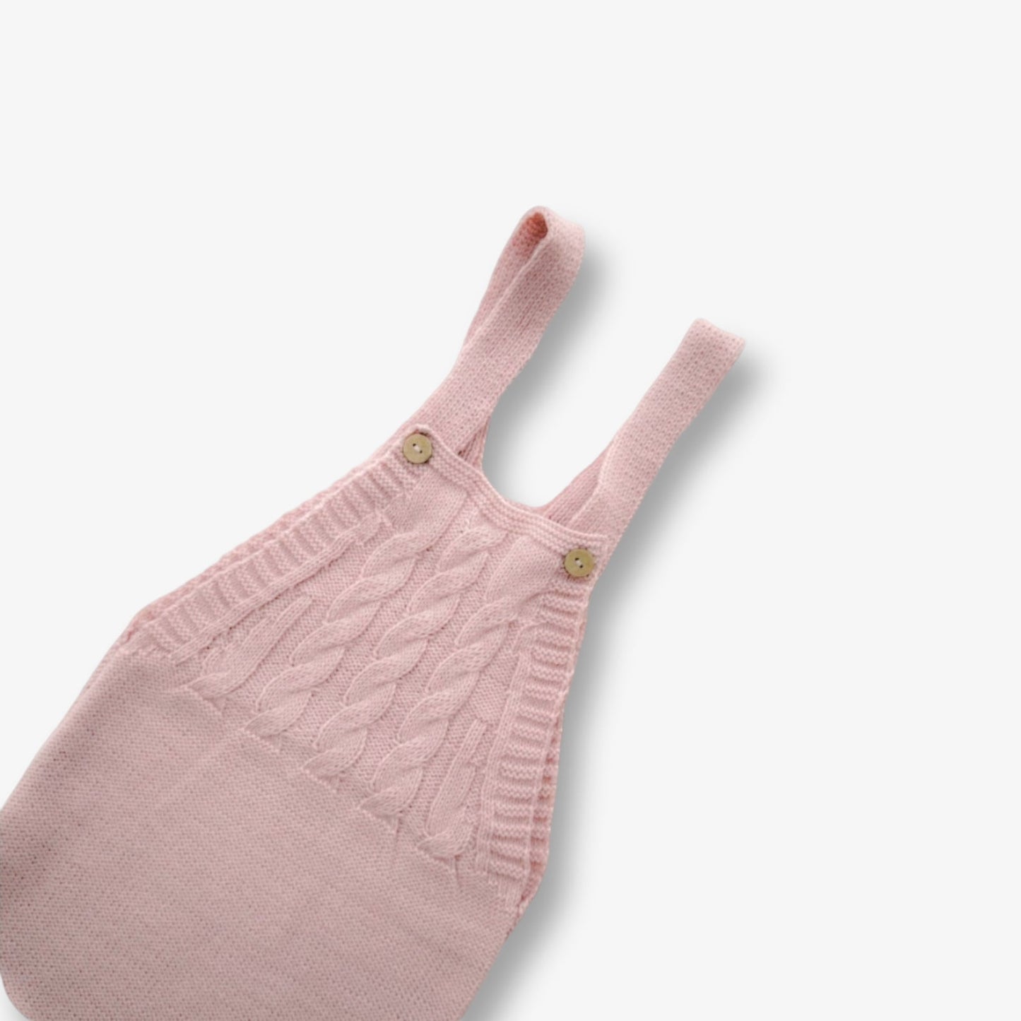 Jardinera tejida hipoalergénica tono rosa