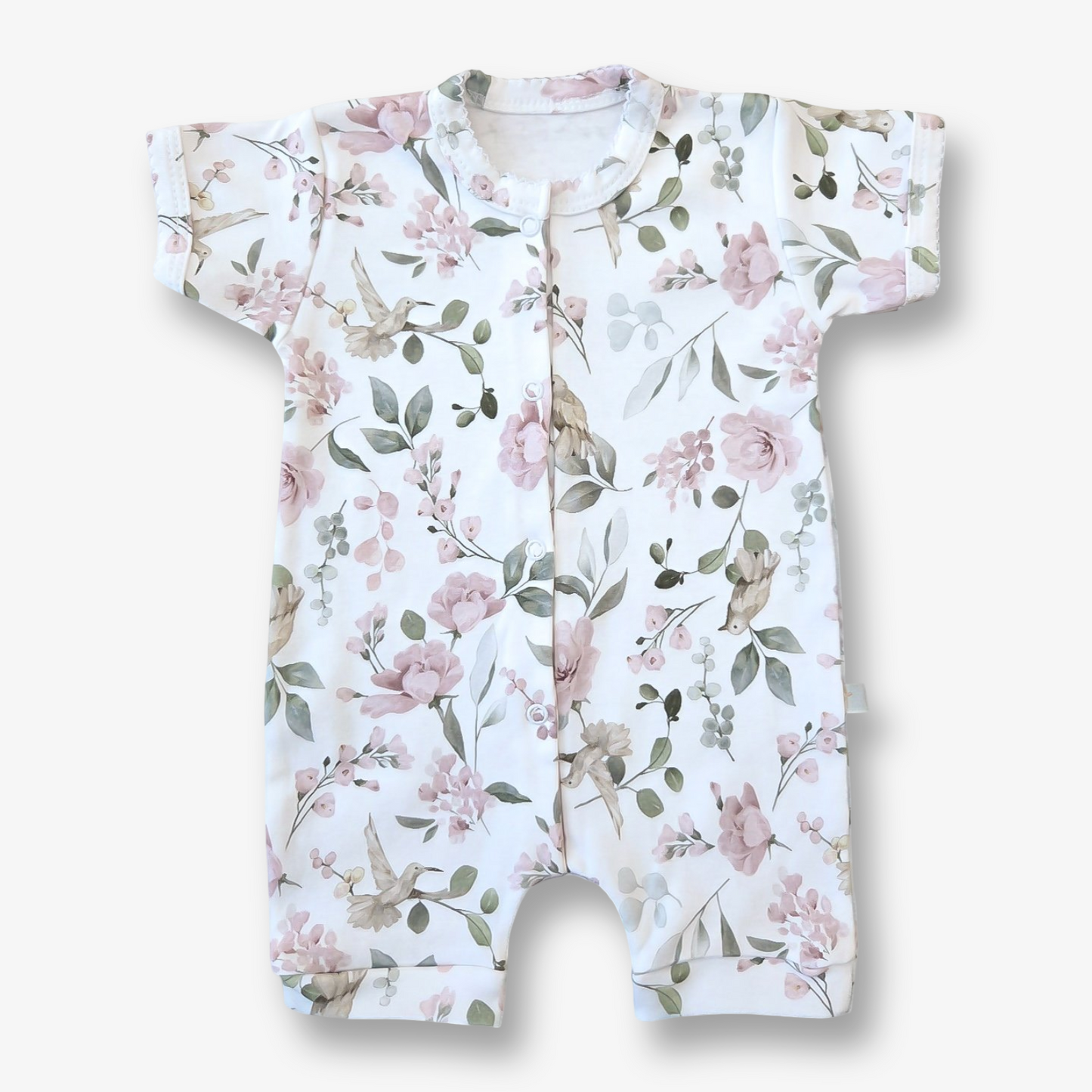 Enterito hipoalergénico en algodón pima tipo bermuda 0 a 3 meses