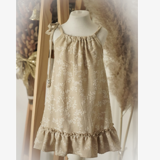 Vestido Paz tono arena