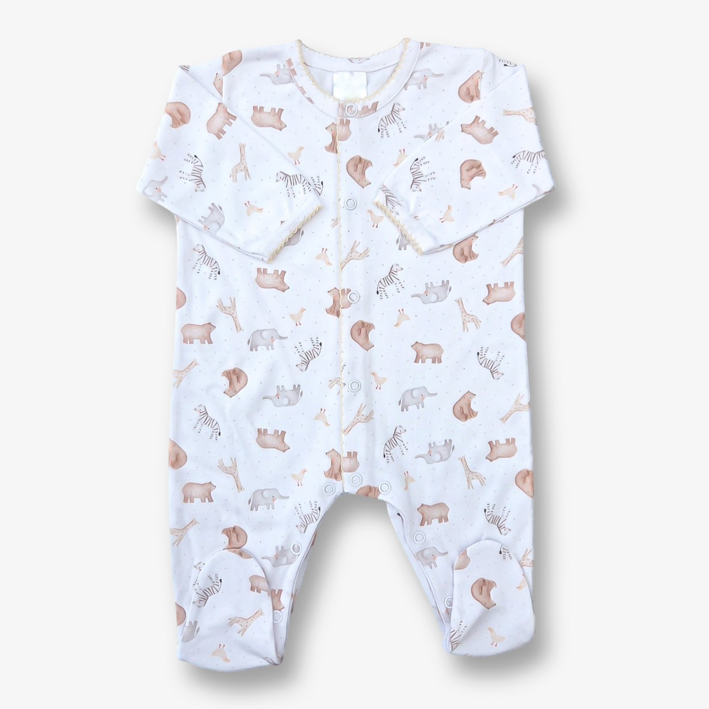 Enterito hipoalergénico en algodón pima talla 0 a 3 meses