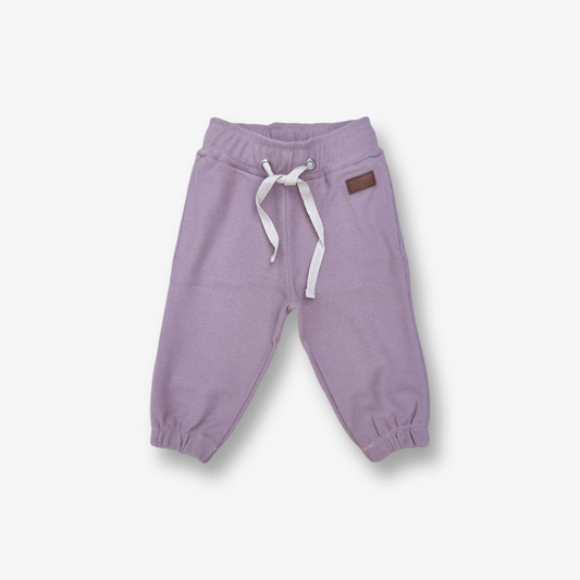 Pantalón algodón micropanal tono malva