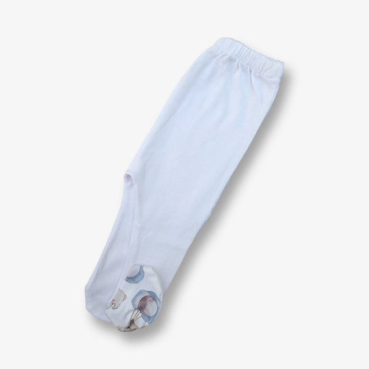 Panty con pie estampado en talla 0 a 3 meses