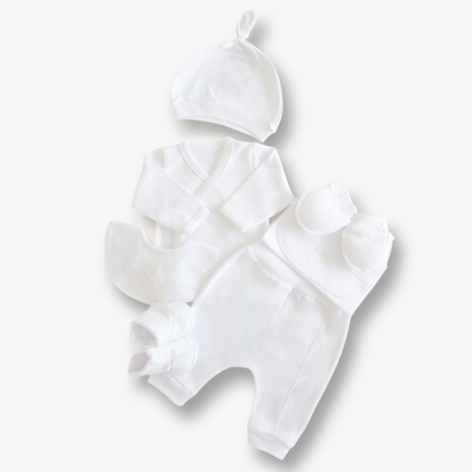 Ajuar 7 piezas algodón para recién nacido