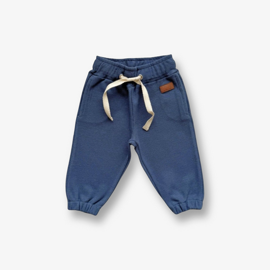 Pantalón algodón micropanal tono Azul